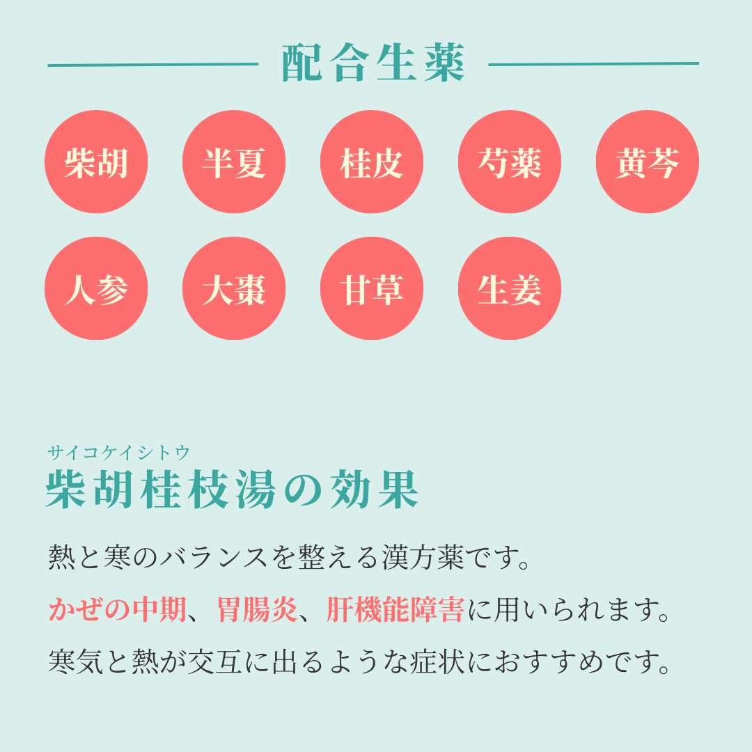 れいわ漢方薬局渋谷店 柴胡桂枝湯