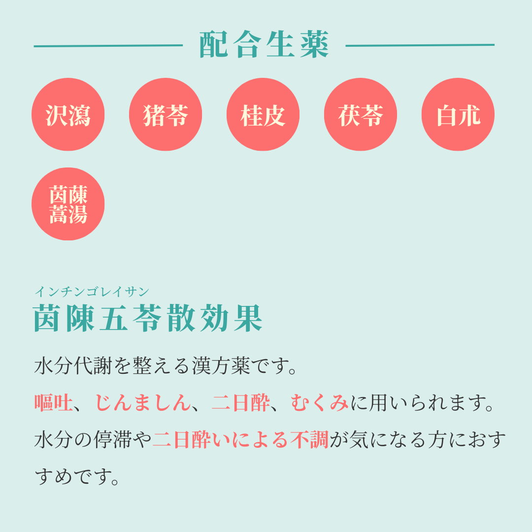 れいわ漢方薬局渋谷店 茵陳五苓散