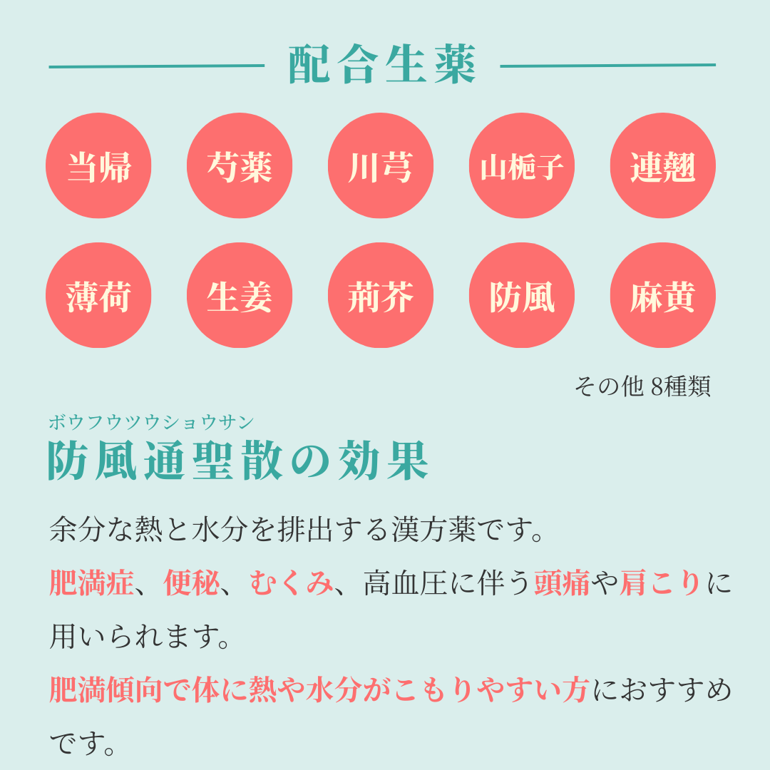 れいわ漢方薬局渋谷店 防風通聖散料