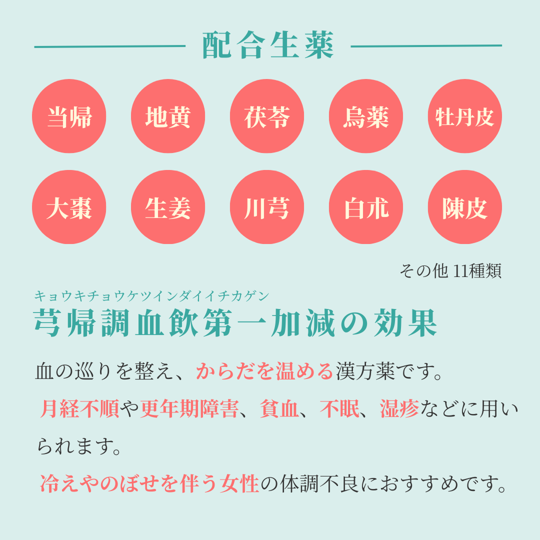 れいわ漢方薬局渋谷店 芎帰調血飲第一加減