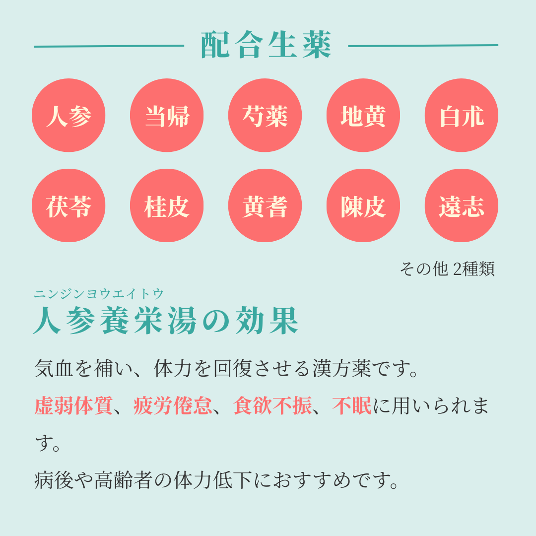 れいわ漢方薬局渋谷店 人参養栄湯