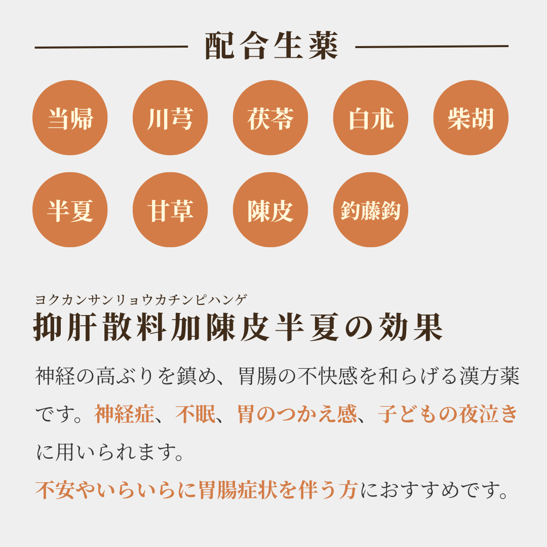 【錠剤】抑肝散料加陳皮半夏 よくかんさんりょうかちんぴはんげ ホノミ ヨクゲン錠 360錠 20日分