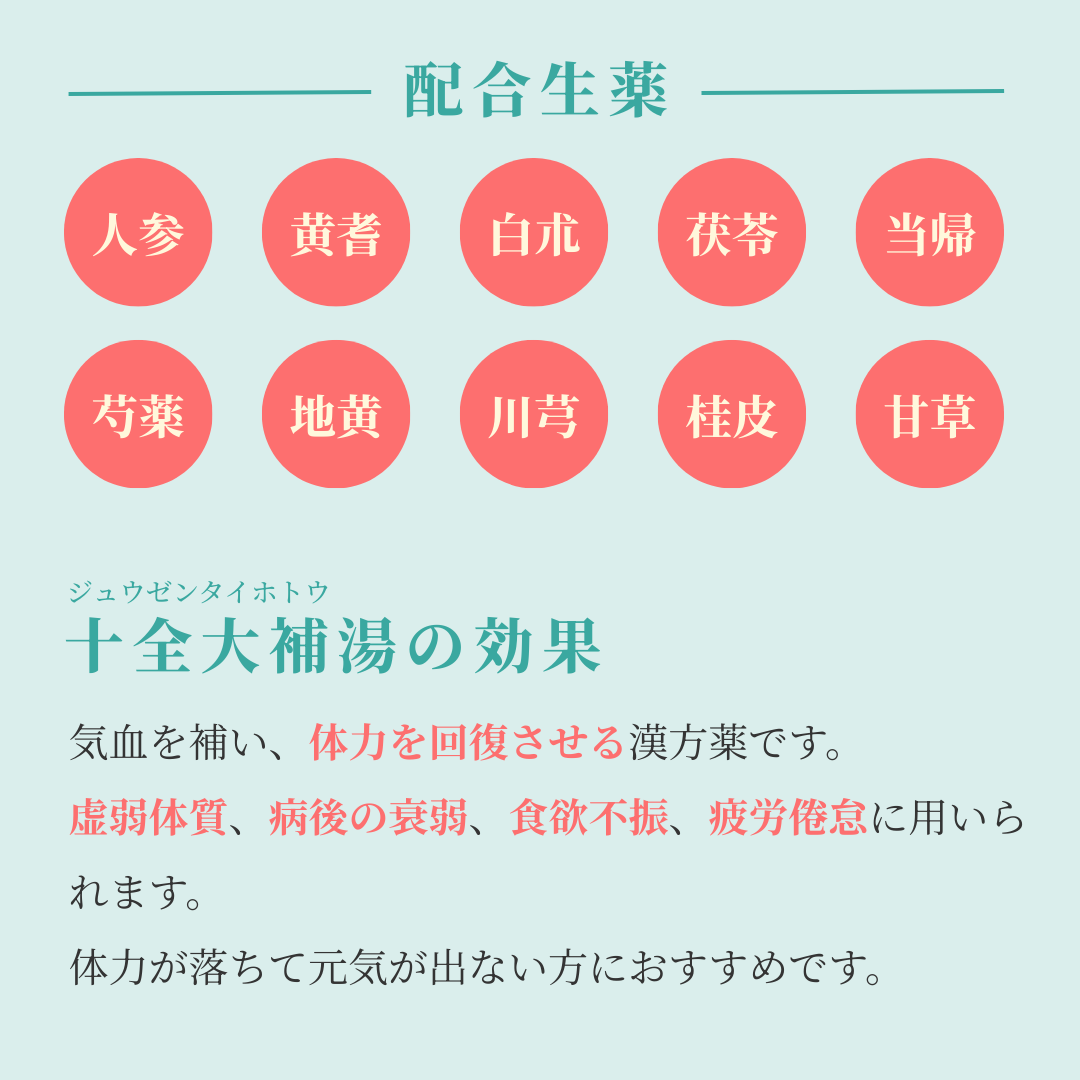 れいわ漢方薬局渋谷店 十全大補湯